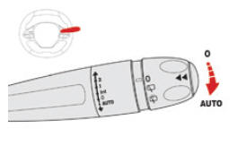 Citroen C3: Wycieraczki Przedniej Szyby W Trybie Automatycznym - Przełącznik Wycieraczek Szyby - Oświetlenie I Widoczność