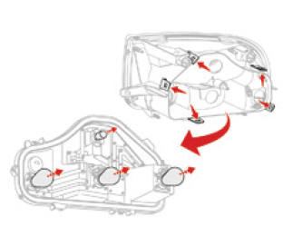 Citroen C3: Wymiana Żarówek Świateł - Światła Tylne - Wymiana Żarówki - W Razie Awarii