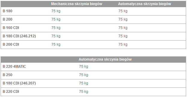 Maksymalne obciążenie statyczne 