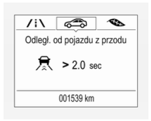 Wskaźnik odległości od pojazdu poprzedzającego
