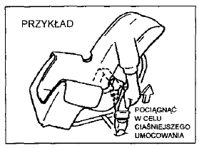 Mocowanie przy pomocy biodrowego pasa bezpieczeństwa