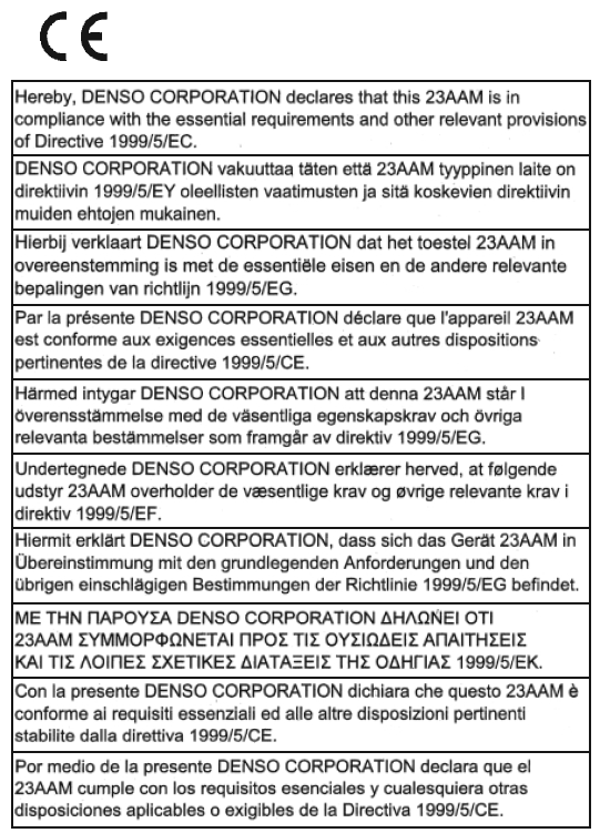 Certyfikaty dotyczące układu monitorowania ciźnienia w ogumieniu